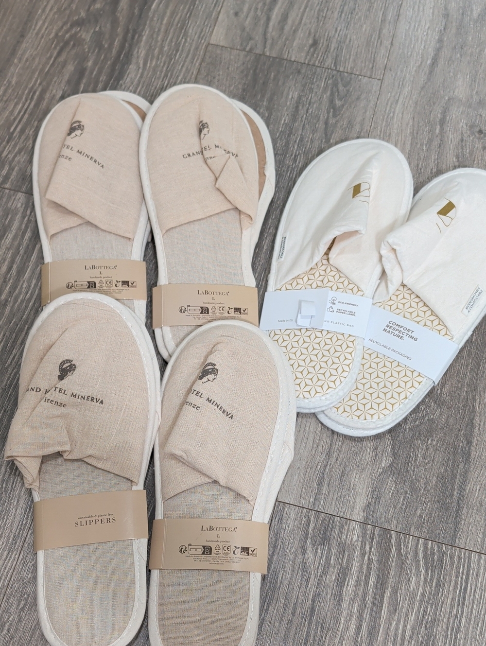 Luxury Hotel Slippers Bundle - 6 Pairs New